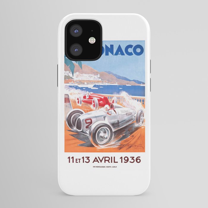 1936 Monaco Grand Prix Race Poster  iPhone Case