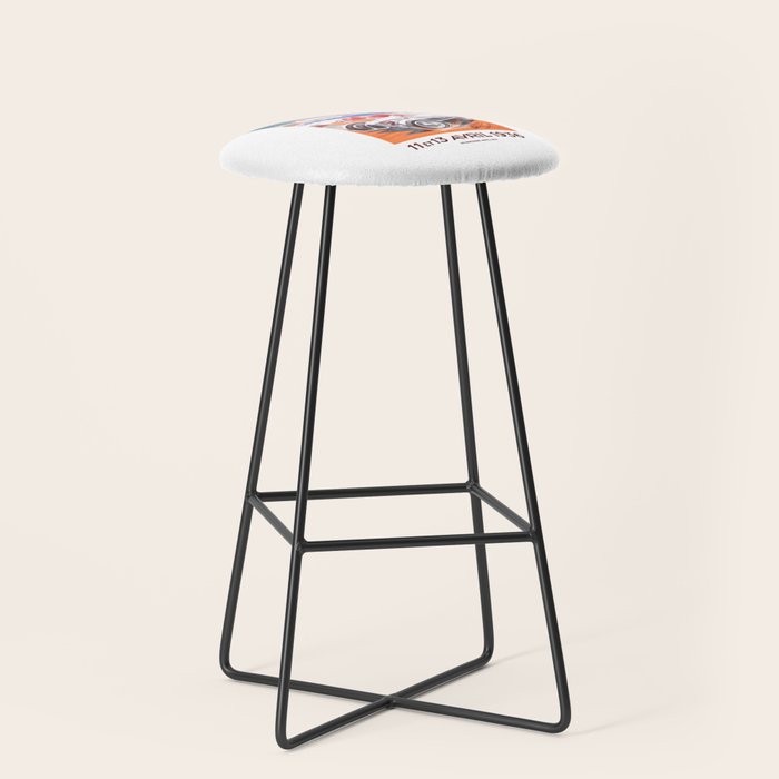 1936 Monaco Grand Prix Race Poster  Stool