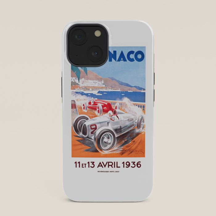 1936 Monaco Grand Prix Race Poster  iPhone Case
