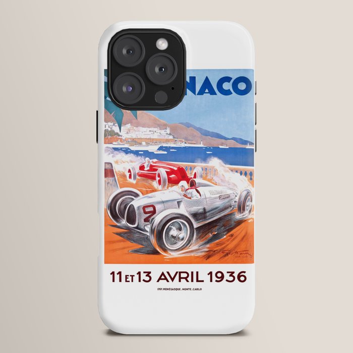 1936 Monaco Grand Prix Race Poster  iPhone Case