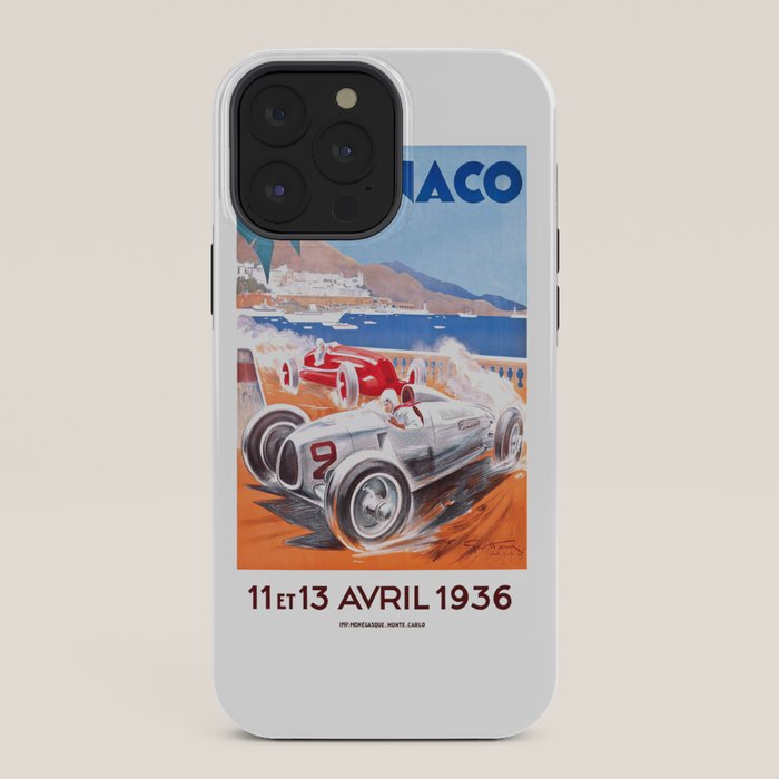 1936 Monaco Grand Prix Race Poster  iPhone Case