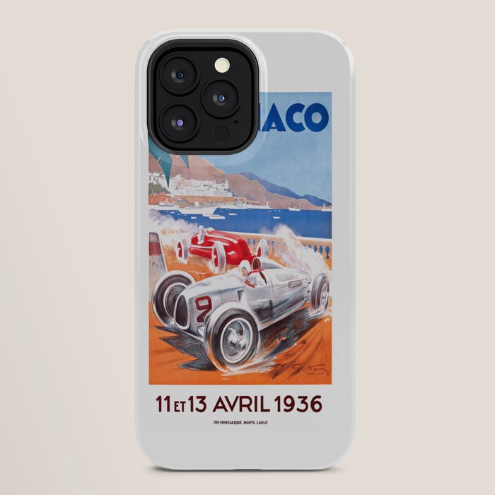 1936 Monaco Grand Prix Race Poster  iPhone Case