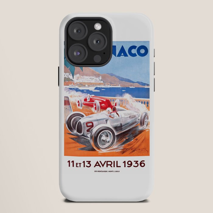 1936 Monaco Grand Prix Race Poster  iPhone Case