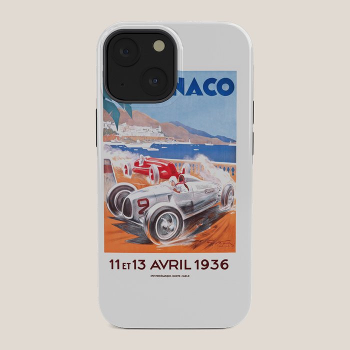 1936 Monaco Grand Prix Race Poster  iPhone Case