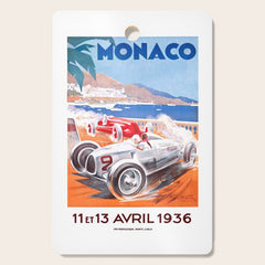 1936 Monaco Grand Prix Race Poster  Cutting Board