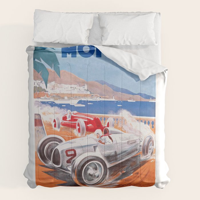 1936 Monaco Grand Prix Race Poster  Comforter