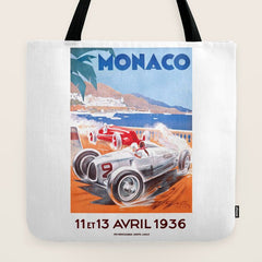 1936 Monaco Grand Prix Race Poster  Tote Bag