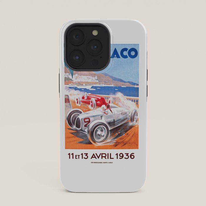 1936 Monaco Grand Prix Race Poster  iPhone Case