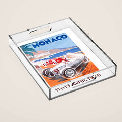 1936 Monaco Grand Prix Race Poster  Acrylic Tray