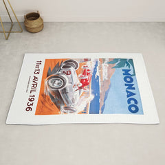 1936 Monaco Grand Prix Race Poster  Rug