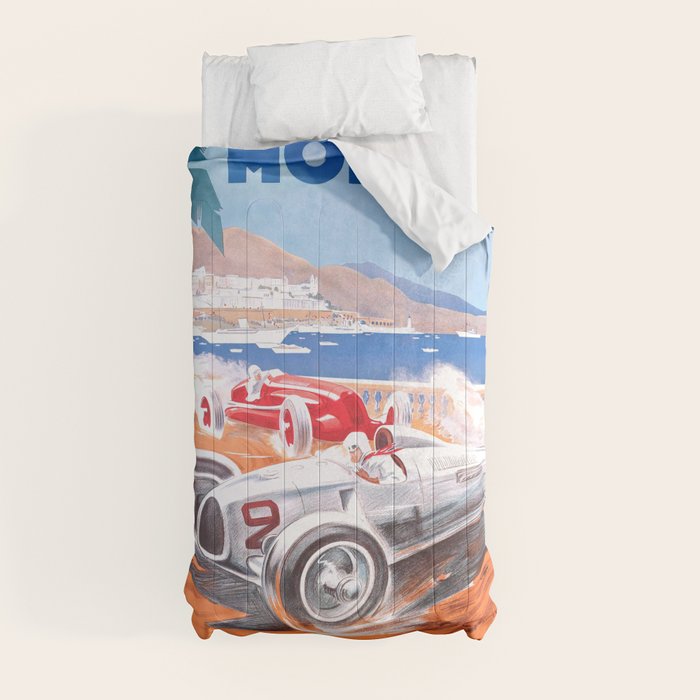 1936 Monaco Grand Prix Race Poster  Comforter
