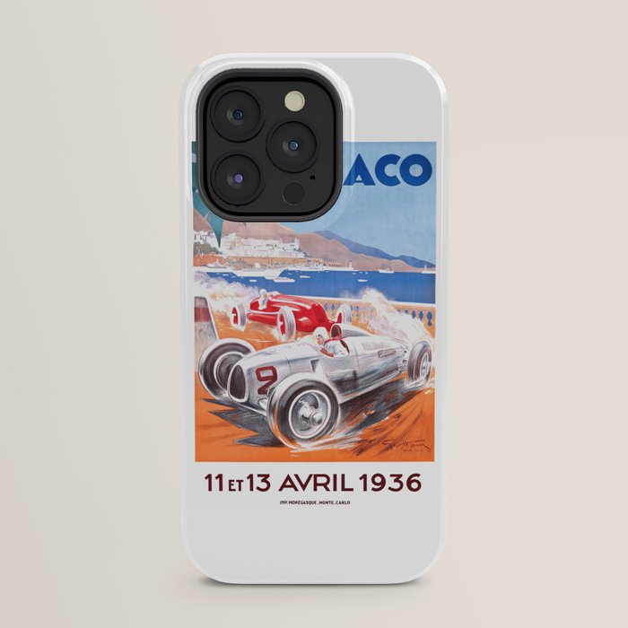 1936 Monaco Grand Prix Race Poster  iPhone Case