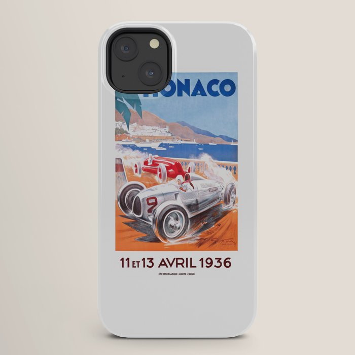 1936 Monaco Grand Prix Race Poster  iPhone Case