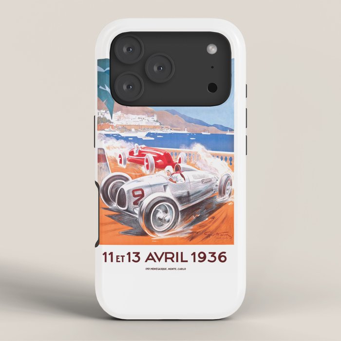 1936 Monaco Grand Prix Race Poster  iPhone Case
