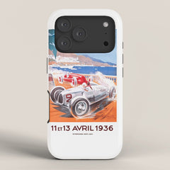 1936 Monaco Grand Prix Race Poster  iPhone Case