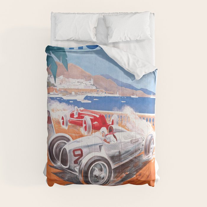 1936 Monaco Grand Prix Race Poster  Comforter