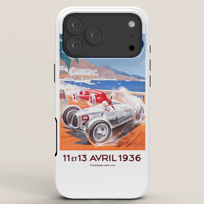 1936 Monaco Grand Prix Race Poster  iPhone Case