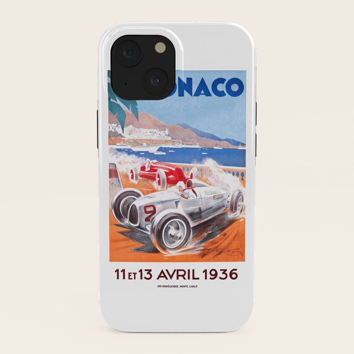 1936 Monaco Grand Prix Race Poster  iPhone Case
