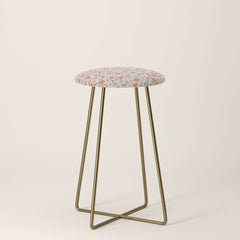 A breath of fresh air - A seamless floral pattern in pinks and reds Stool