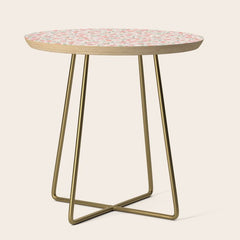 A breath of fresh air - A seamless floral pattern in pinks and reds Side Table