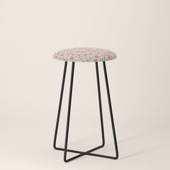 A breath of fresh air - A seamless floral pattern in pinks and reds Stool
