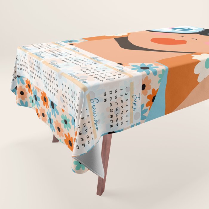 2025 Calendar - Seeking New Horizons Tablecloth