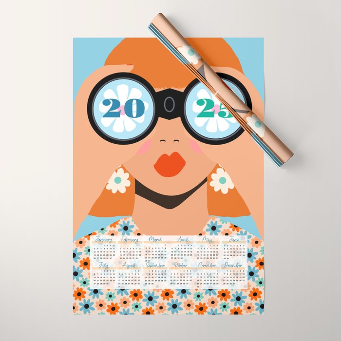 2025 Calendar - Seeking New Horizons Wrapping Paper