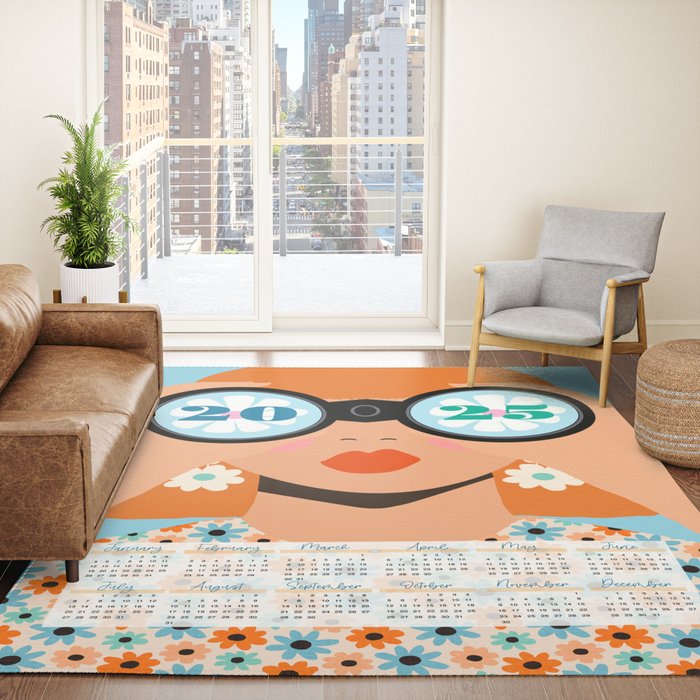 2025 Calendar - Seeking New Horizons Rug