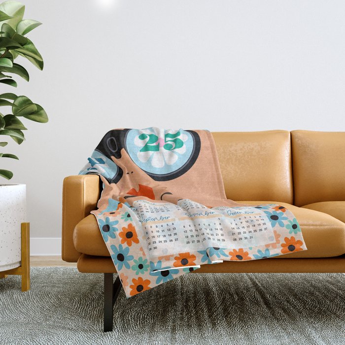 2025 Calendar - Seeking New Horizons Throw Blanket