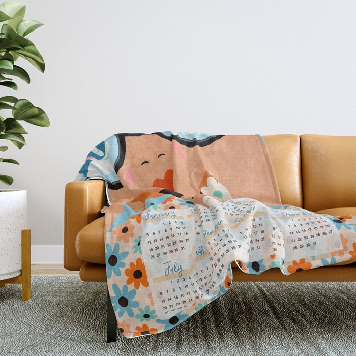 2025 Calendar - Seeking New Horizons Throw Blanket