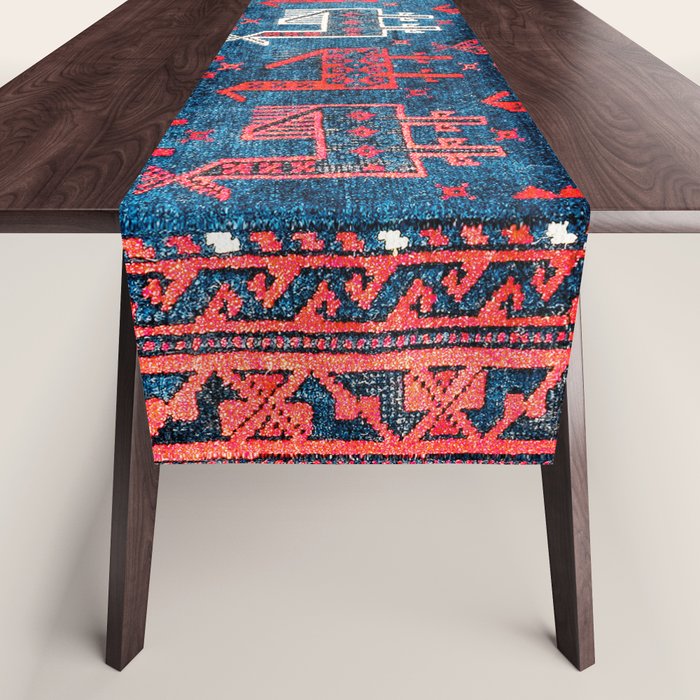 25 Peacocks Baluch Khorasan Persian Bag Face Print Table Runner