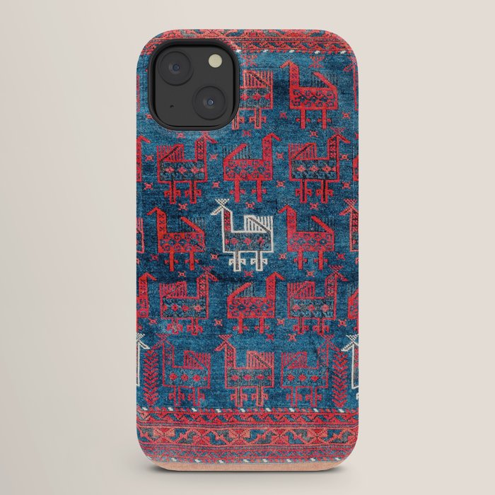 25 Peacocks Baluch Khorasan Persian Bag Face Print iPhone Case