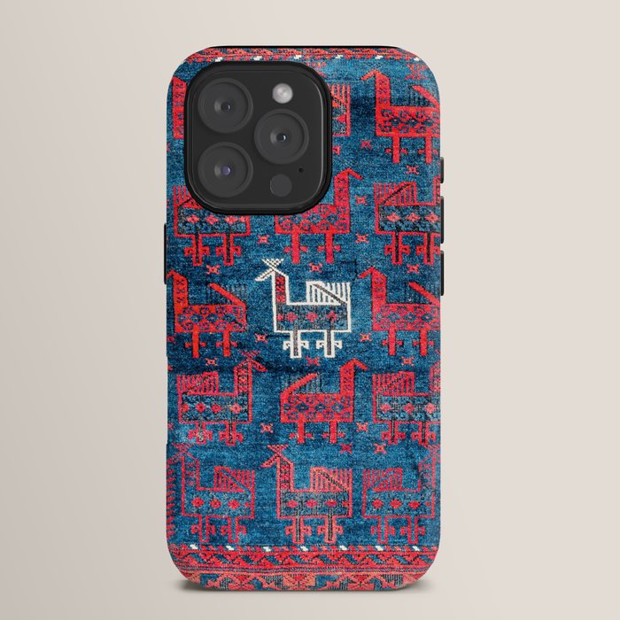 25 Peacocks Baluch Khorasan Persian Bag Face Print iPhone Case