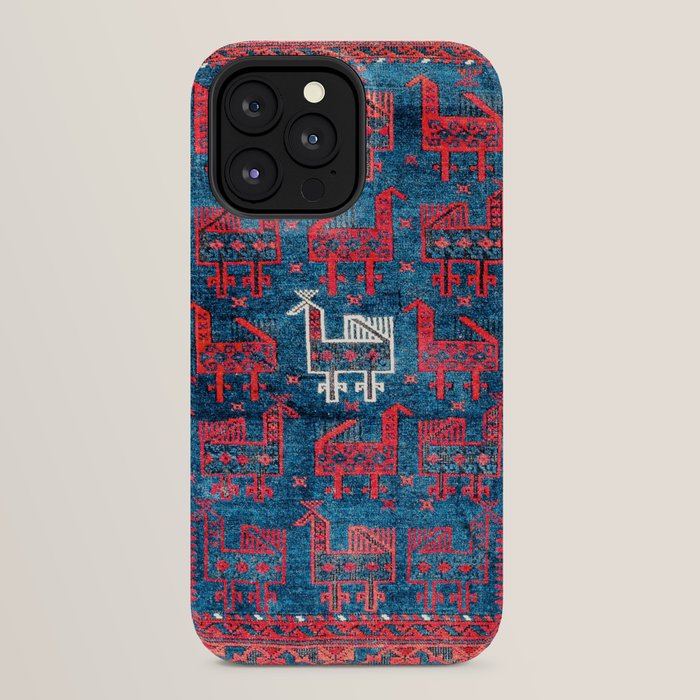 25 Peacocks Baluch Khorasan Persian Bag Face Print iPhone Case