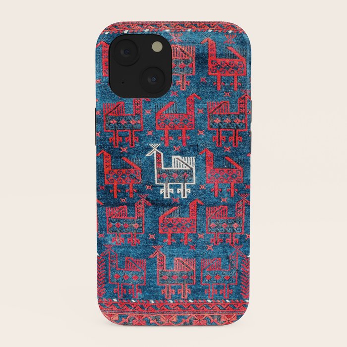 25 Peacocks Baluch Khorasan Persian Bag Face Print iPhone Case