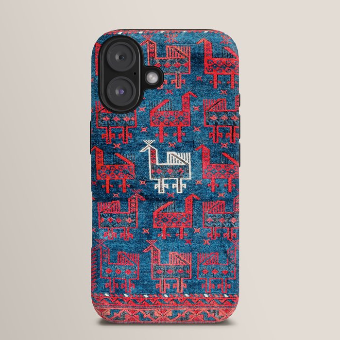 25 Peacocks Baluch Khorasan Persian Bag Face Print iPhone Case