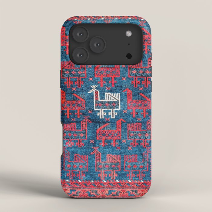 25 Peacocks Baluch Khorasan Persian Bag Face Print iPhone Case
