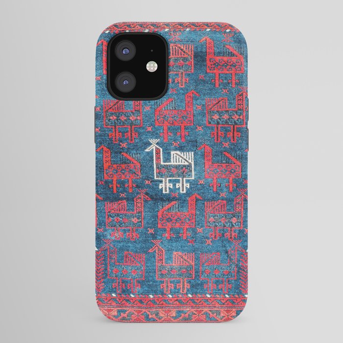 25 Peacocks Baluch Khorasan Persian Bag Face Print iPhone Case