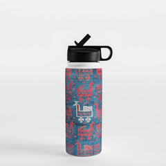 25 Peacocks Baluch Khorasan Persian Bag Face Print Water Bottle