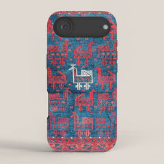 25 Peacocks Baluch Khorasan Persian Bag Face Print iPhone Case
