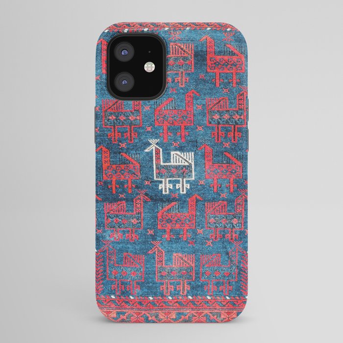 25 Peacocks Baluch Khorasan Persian Bag Face Print iPhone Case