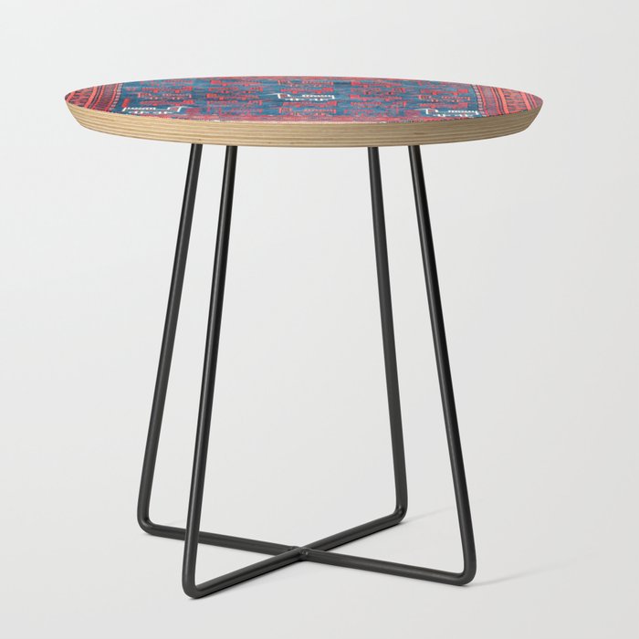 25 Peacocks Baluch Khorasan Persian Bag Face Print Side Table
