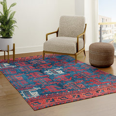 25 Peacocks Baluch Khorasan Persian Bag Face Print Rug