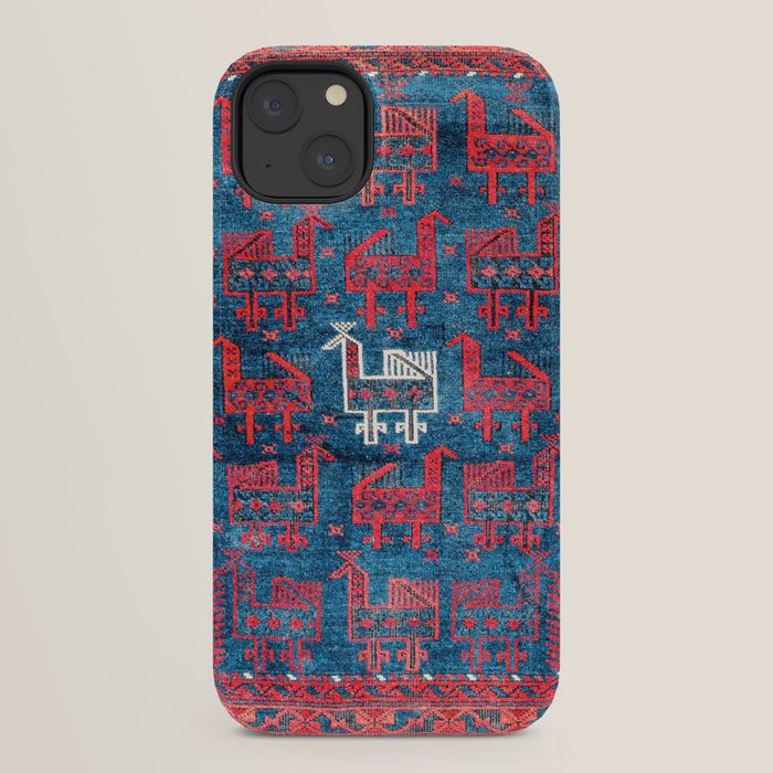 25 Peacocks Baluch Khorasan Persian Bag Face Print iPhone Case