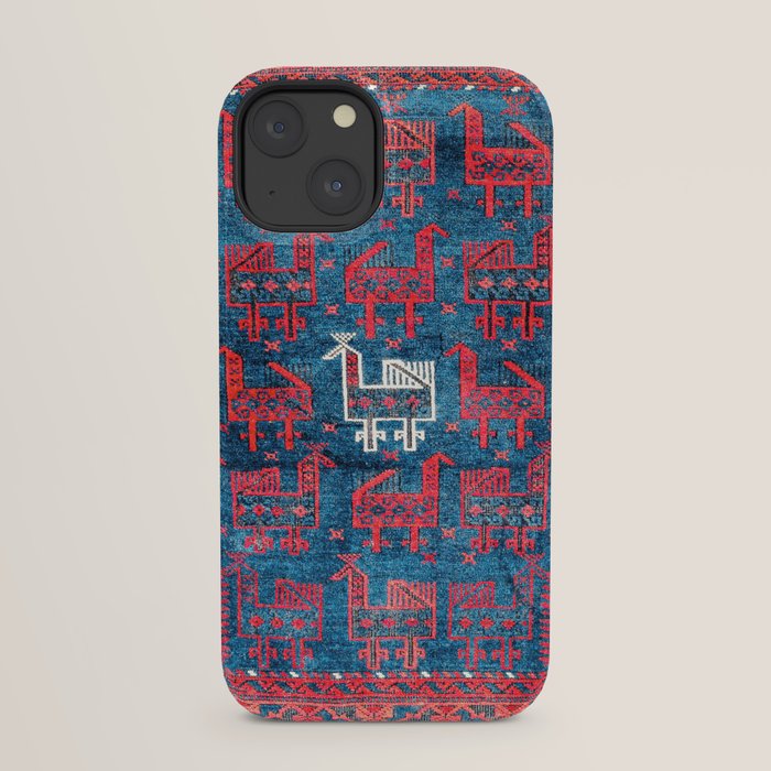 25 Peacocks Baluch Khorasan Persian Bag Face Print iPhone Case