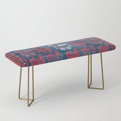 25 Peacocks Baluch Khorasan Persian Bag Face Print Bench