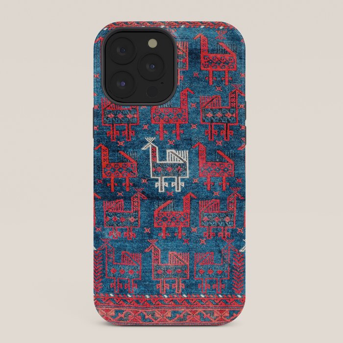 25 Peacocks Baluch Khorasan Persian Bag Face Print iPhone Case