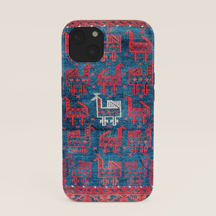 25 Peacocks Baluch Khorasan Persian Bag Face Print iPhone Case