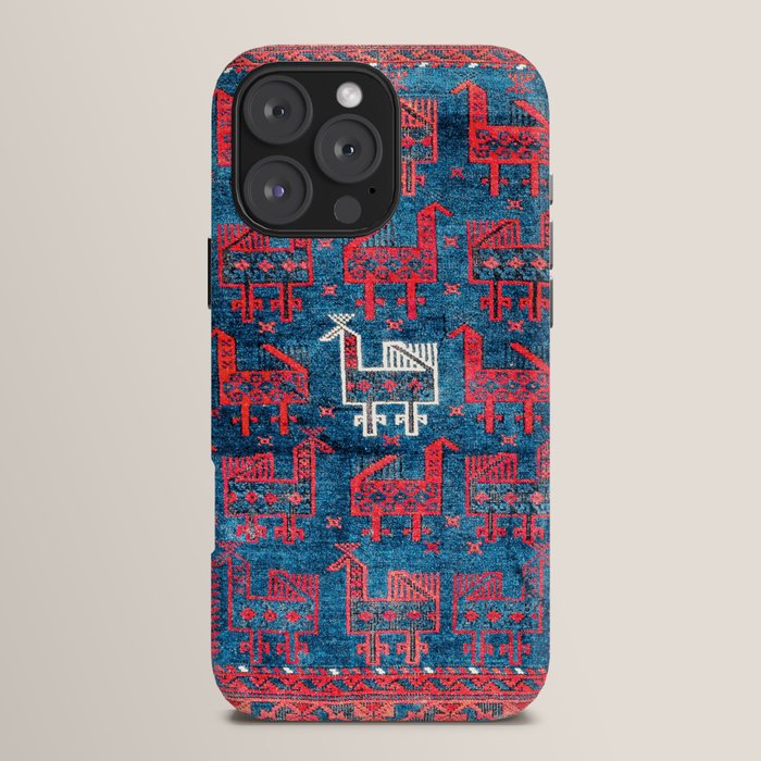 25 Peacocks Baluch Khorasan Persian Bag Face Print iPhone Case