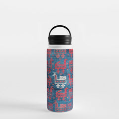 25 Peacocks Baluch Khorasan Persian Bag Face Print Water Bottle